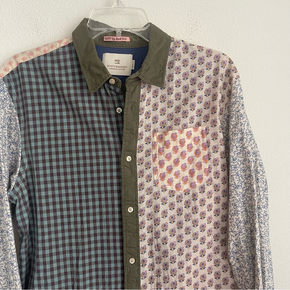 Scotch & Soda Multi Pattern Button Down LS Shirt